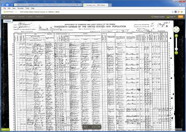 1910 census, Wells family.jpg